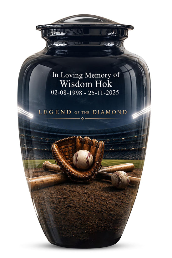 Baseball Glove Cremation Urn for Ashes - Legend of the Diamond Memorial Urn
