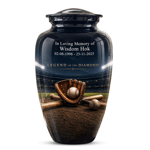 Baseball Glove Cremation Urn for Ashes - Legend of the Diamond Memorial Urn