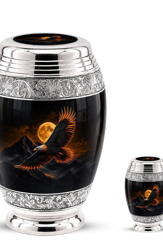 Bald Eagle Cremation Urn for Ashes - Golden Moon Mountain Memorial Urn
