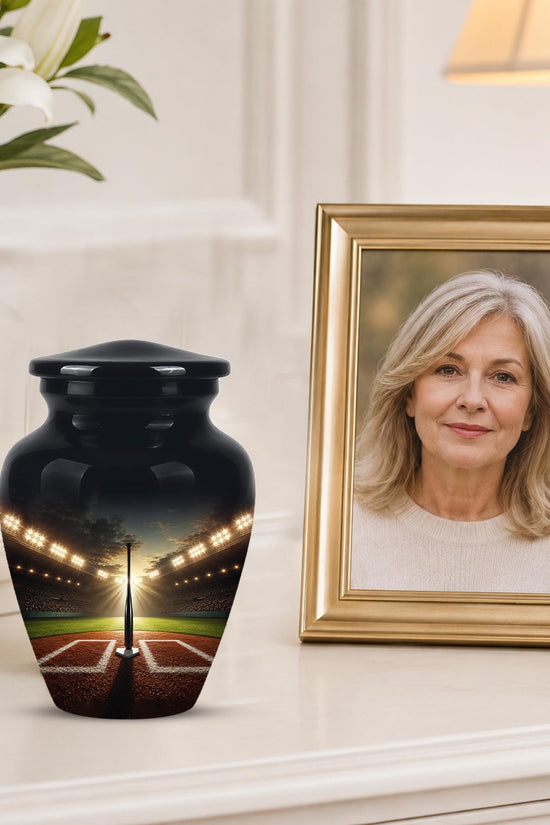Personalized Baseball Stadium Cremation Urn - Memorial Keepsake for Adults