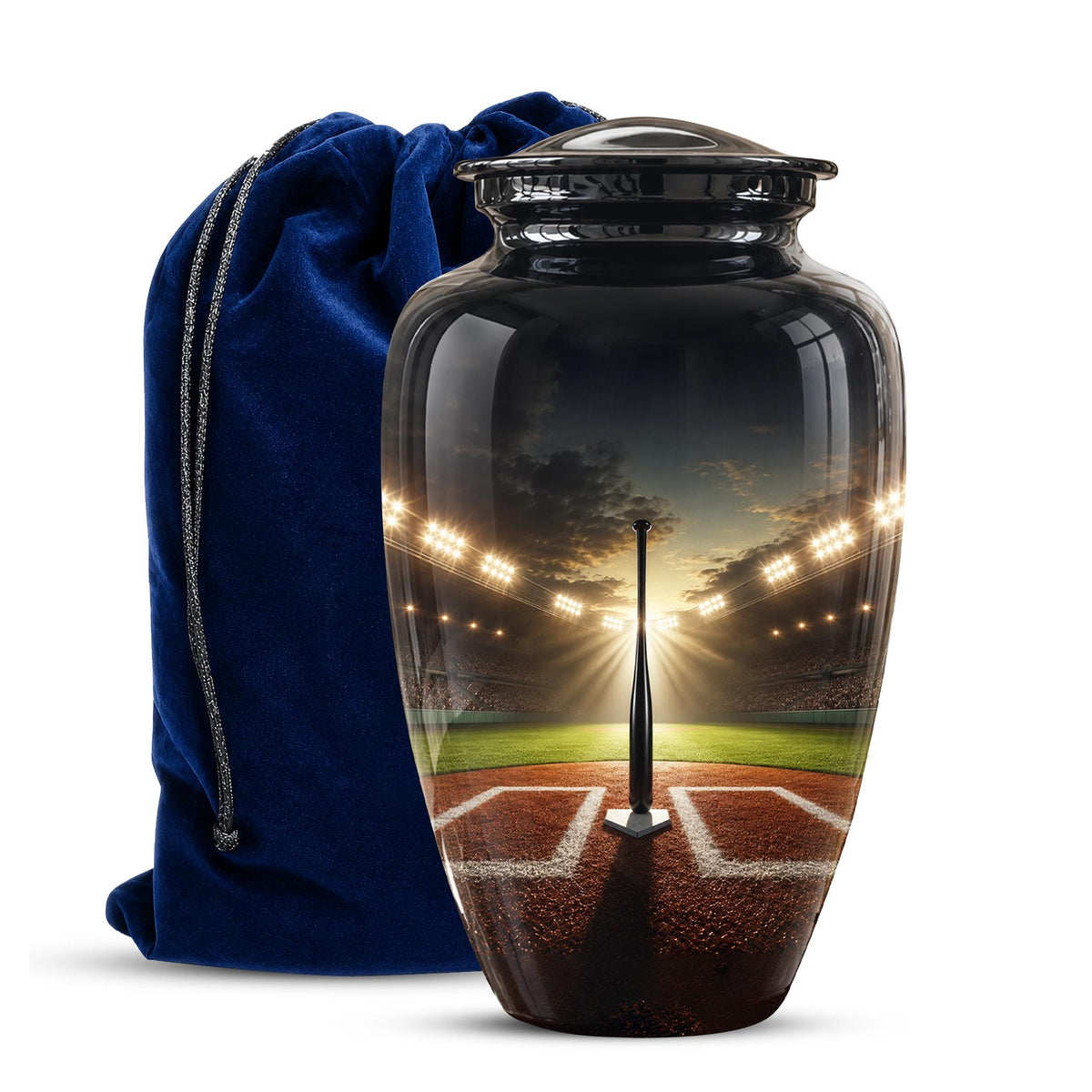 Personalized Baseball Stadium Cremation Urn - Memorial Keepsake for Adults