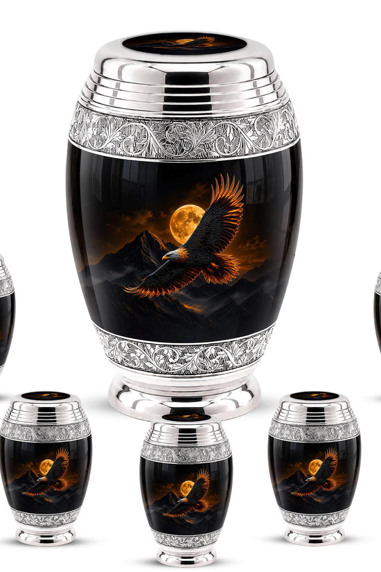 Bald Eagle Cremation Urn for Ashes - Golden Moon Mountain Memorial Urn