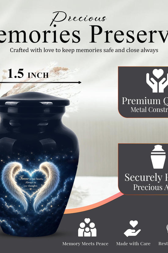 Angel Wings Memorial Urn - Personalized Keepsake for Ashes