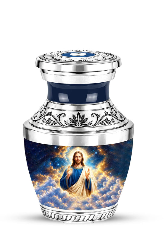 Personalized Jesus Memorial Urn - Christian Cremation Urn, 200 Cubic  Inches