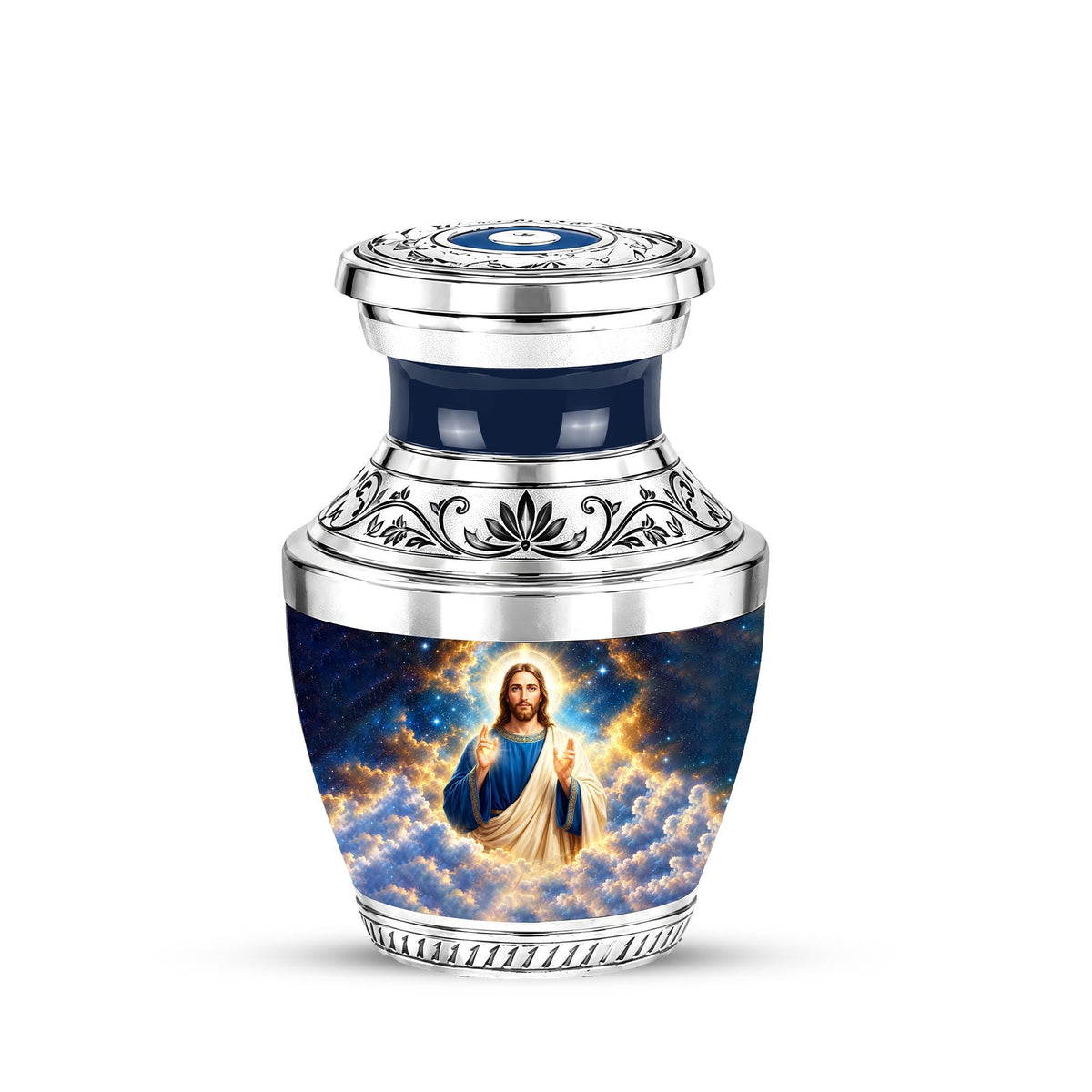 Personalized Jesus Memorial Urn - Christian Cremation Urn, 200 Cubic  Inches