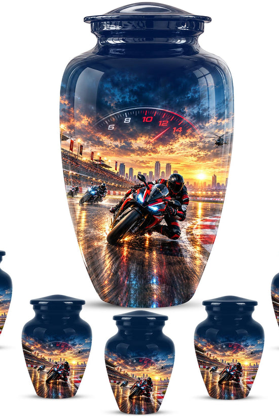 Personalized Motocross Cremation Urn, Custom Dirt Bike Memorial Ashes (200 Cubic)