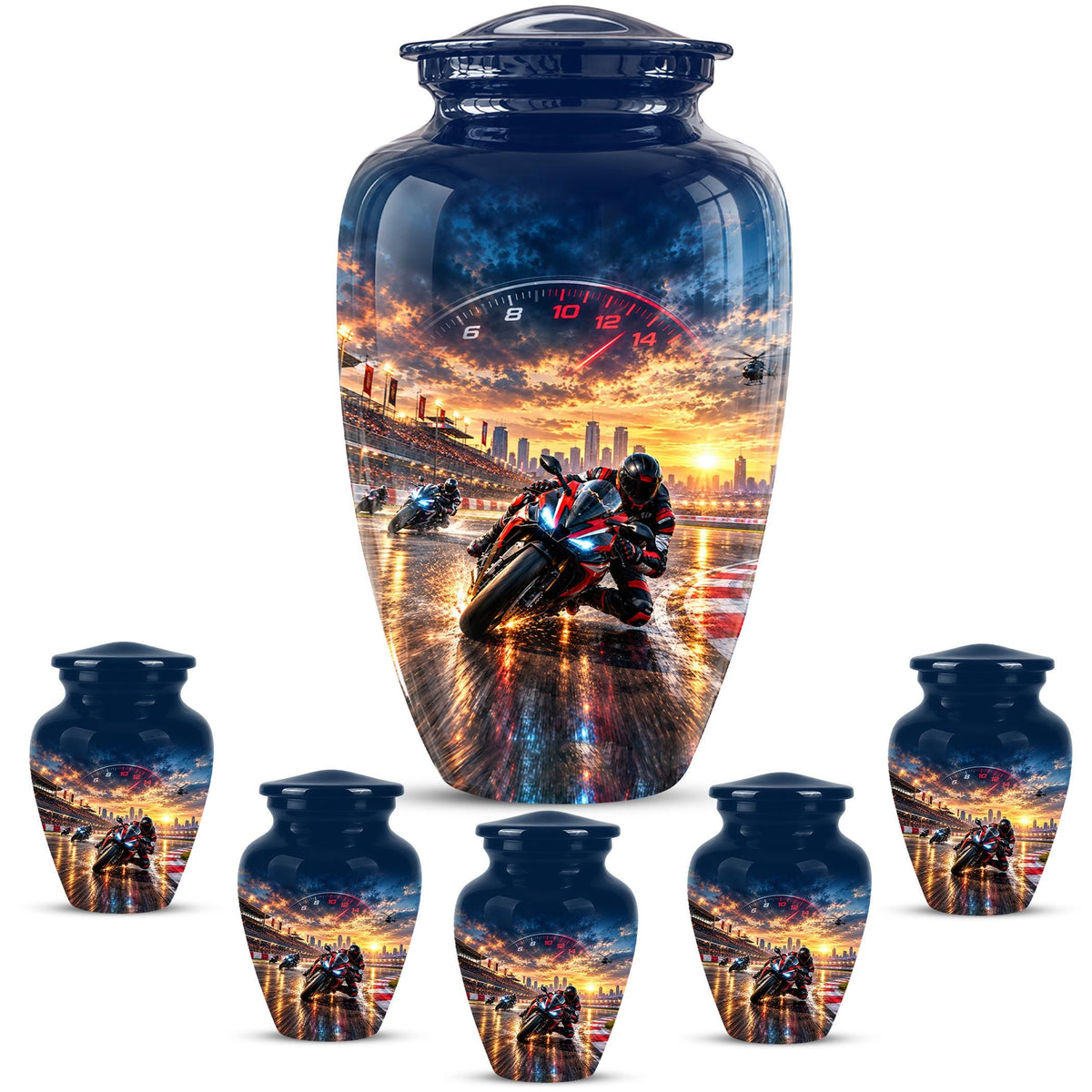 Personalized Motocross Cremation Urn, Custom Dirt Bike Memorial Ashes (200 Cubic)