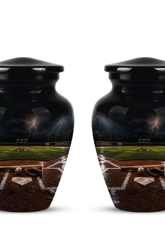 Personalized Baseball Cremation Urn - Adult Memorial Keepsake Urn