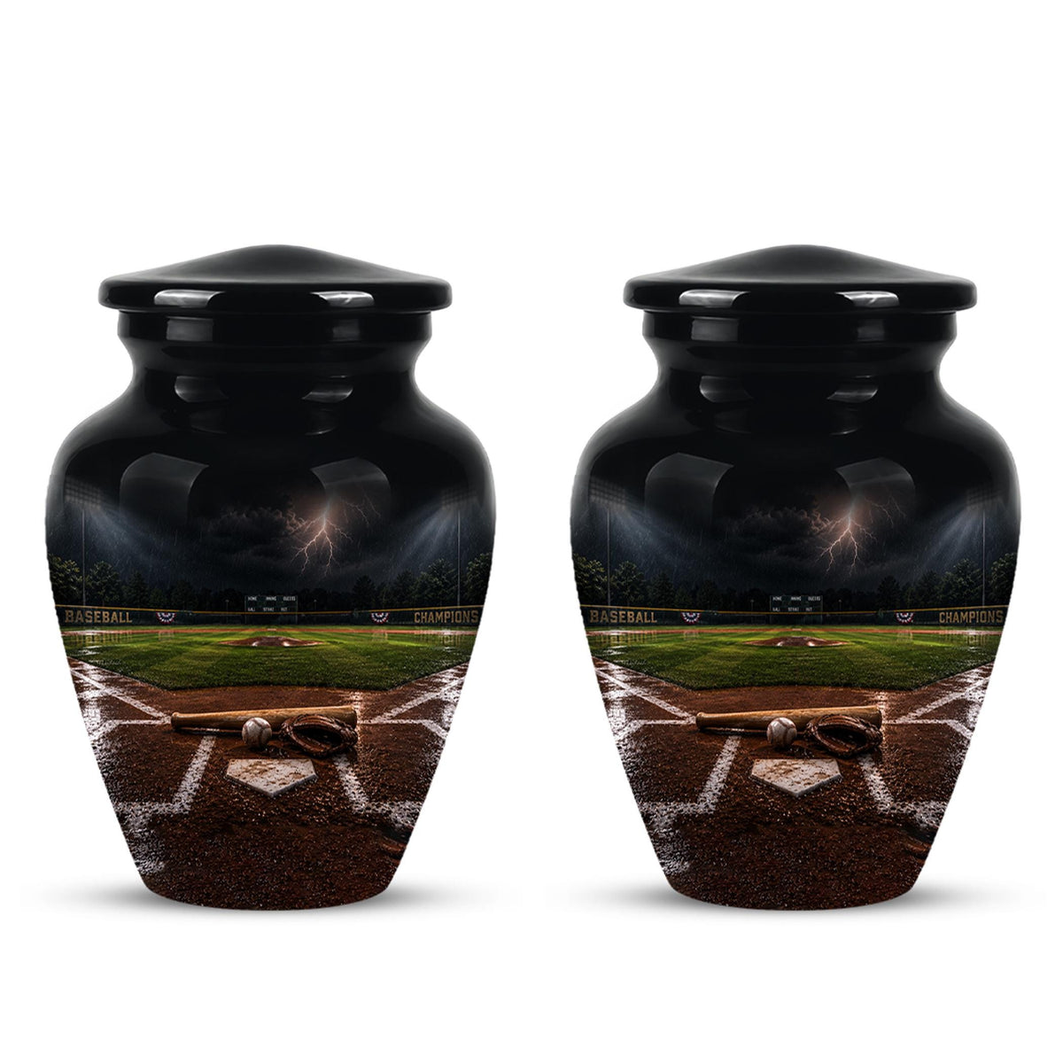 Personalized Baseball Cremation Urn - Adult Memorial Keepsake Urn