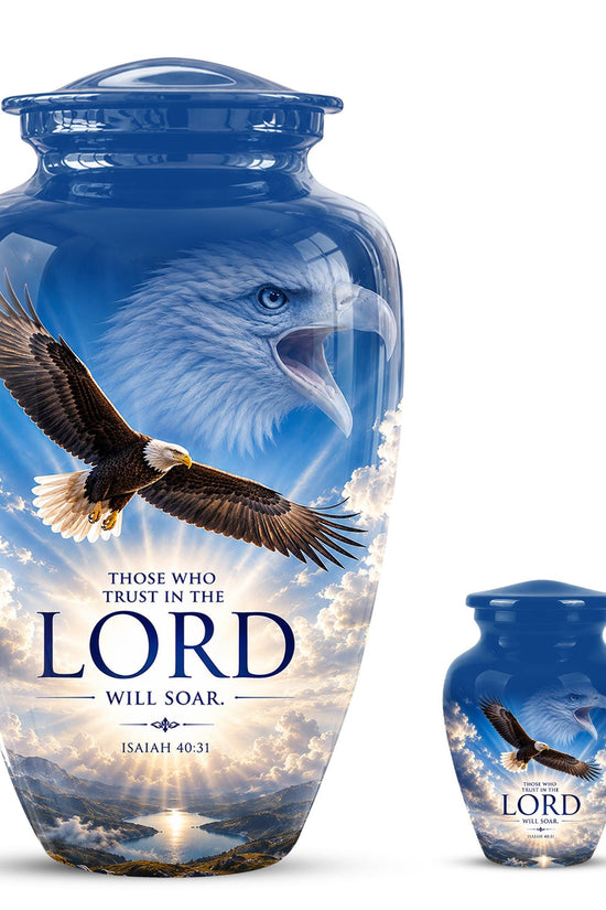 Bald Eagle Cremation Urn for Ashes - Christian Memorial Urn