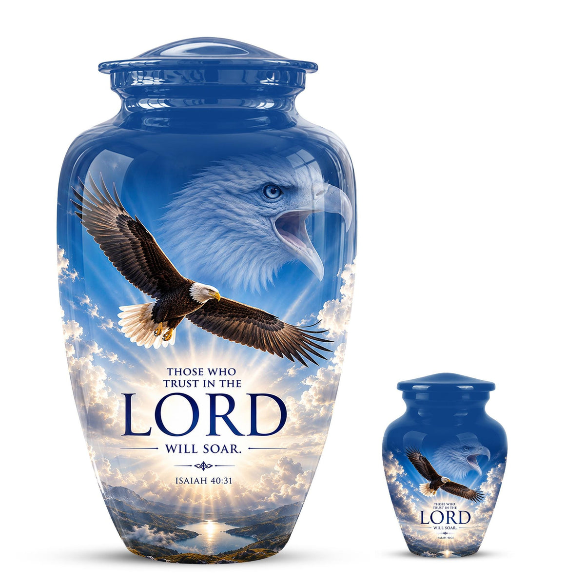 Bald Eagle Cremation Urn for Ashes - Christian Memorial Urn
