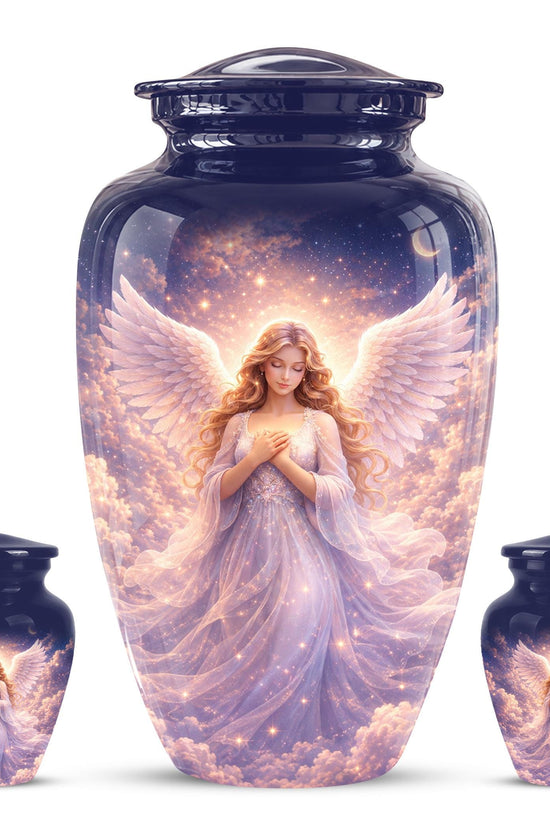 Personalized Angel Wings Urn for Human Ashes - Memorial Keepsake Tribute Urn