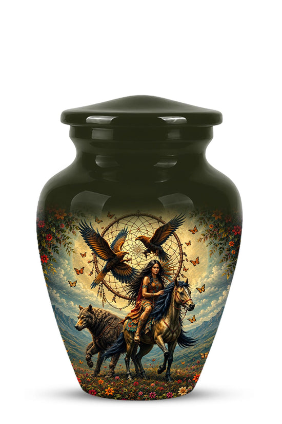 Personalized Urns for Human Ashes Adult - Native American Urn for Ashes