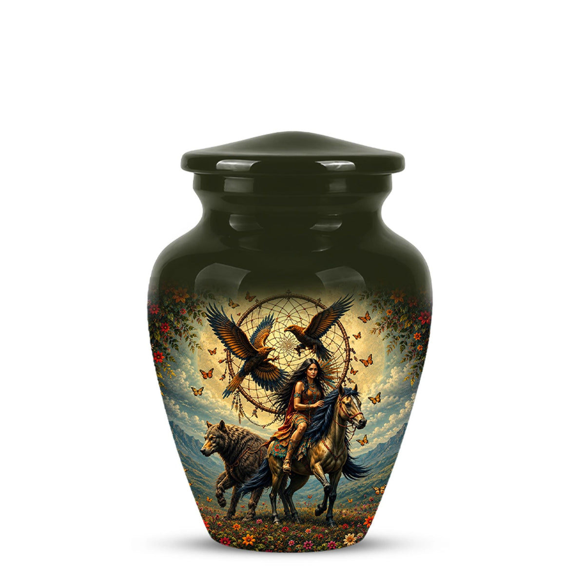 Personalized Urns for Human Ashes Adult - Native American Urn for Ashes