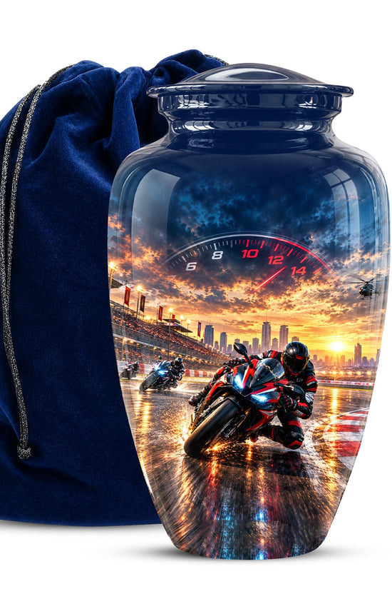 Personalized Motocross Cremation Urn, Custom Dirt Bike Memorial Ashes (200 Cubic)