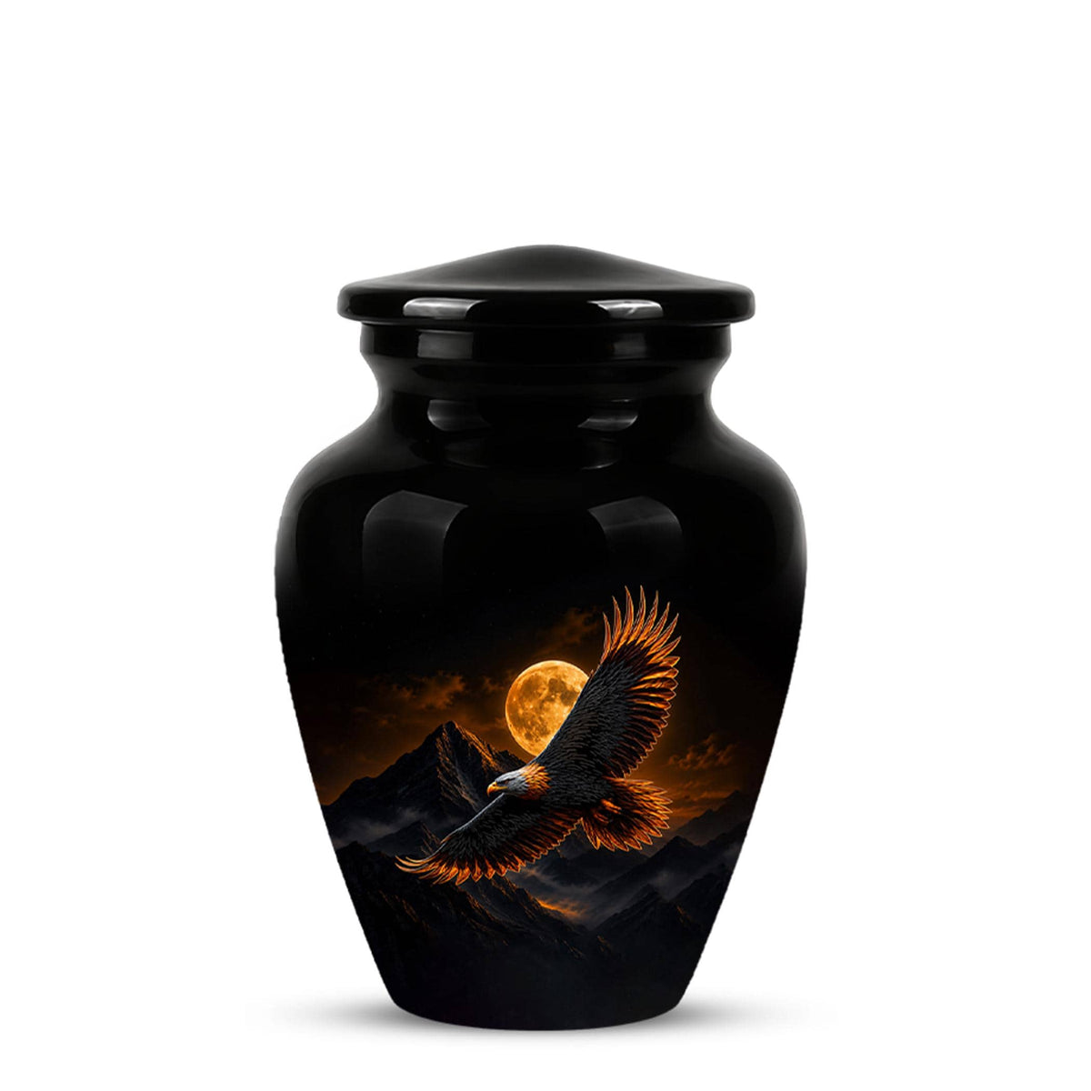 Eagle Cremation Urn for Ashes - Black Bald Eagle Memorial Urn