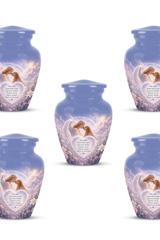 Personalized Angel Rainbow Dog Cremation Urn - 200 Cubic  Inch Pet Memorial Ashes