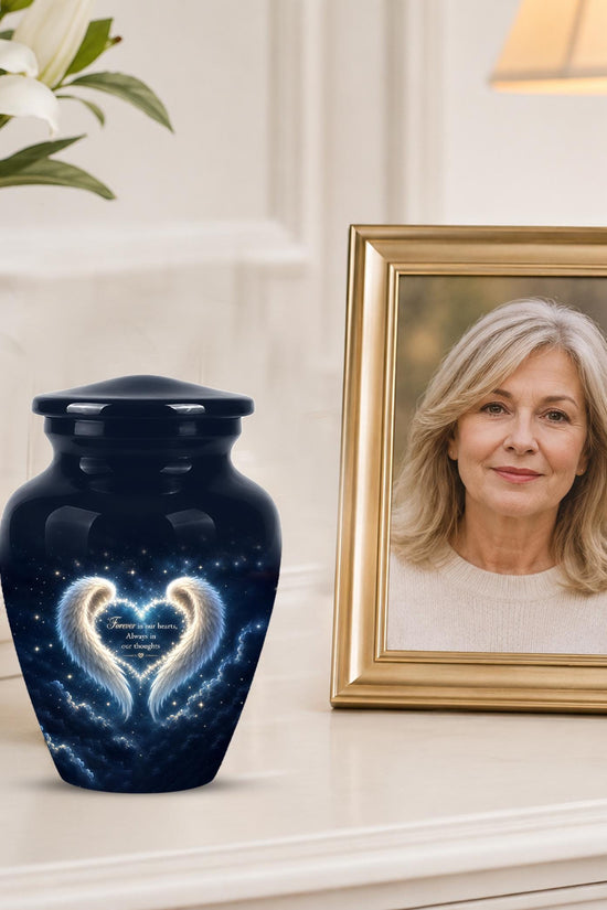 Angel Wings Memorial Urn - Personalized Keepsake for Ashes