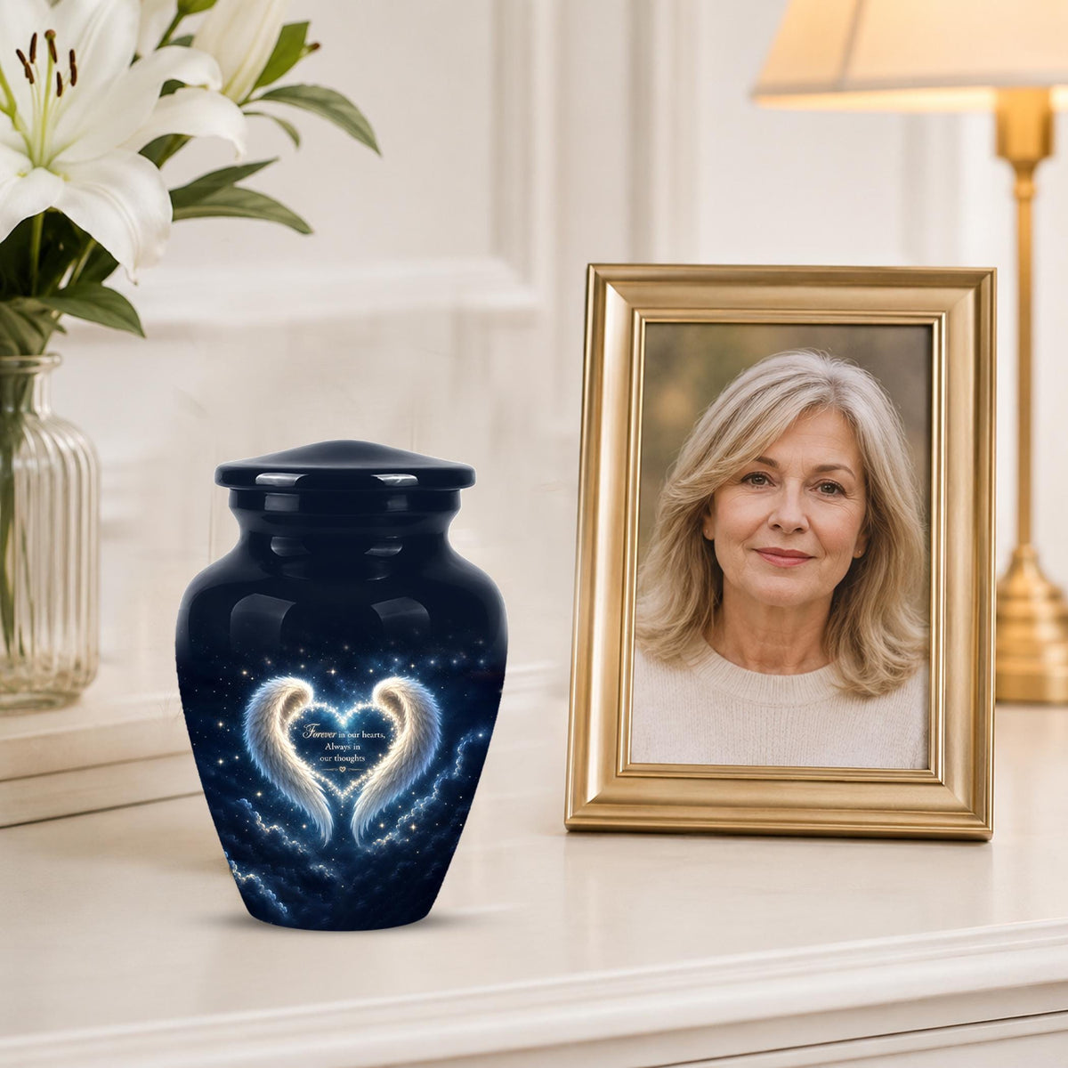 Angel Wings Memorial Urn - Personalized Keepsake for Ashes