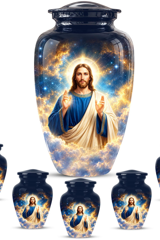 Personalized Jesus Cremation Urn - Christian Memorial Ashes (200 Cubic)