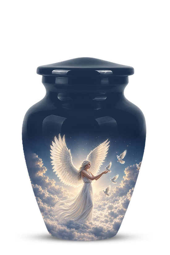 Personalized Angel Cremation Urn for Ashes - Female Angel Dove Memorial Urn
