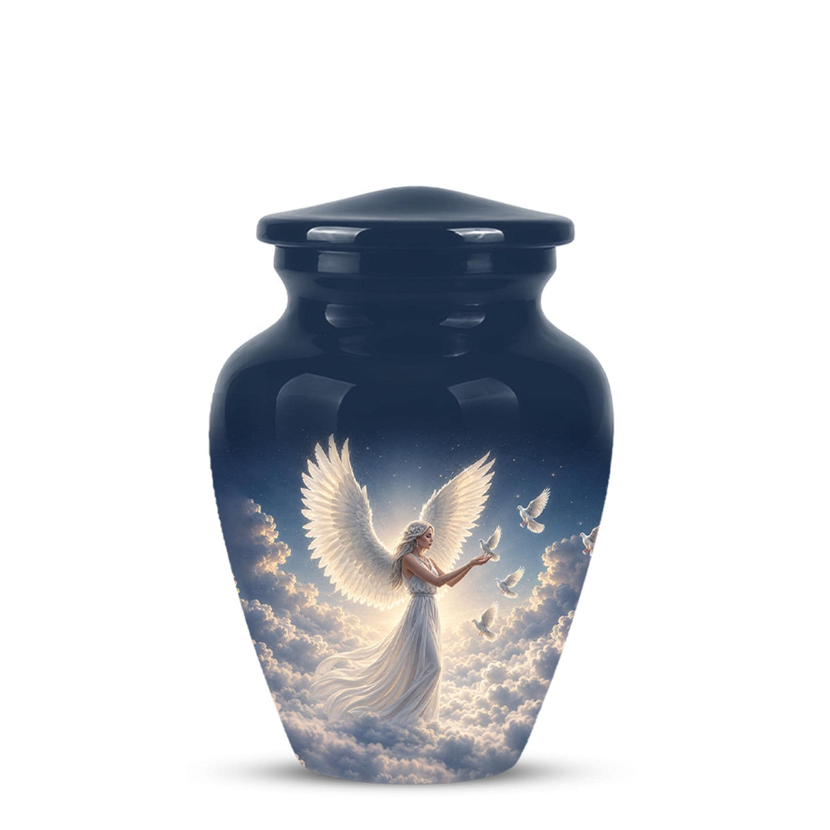Personalized Angel Cremation Urn for Ashes - Female Angel Dove Memorial Urn