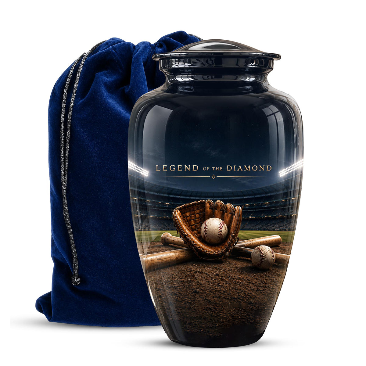 Baseball Glove Cremation Urn for Ashes - Legend of the Diamond Memorial Urn