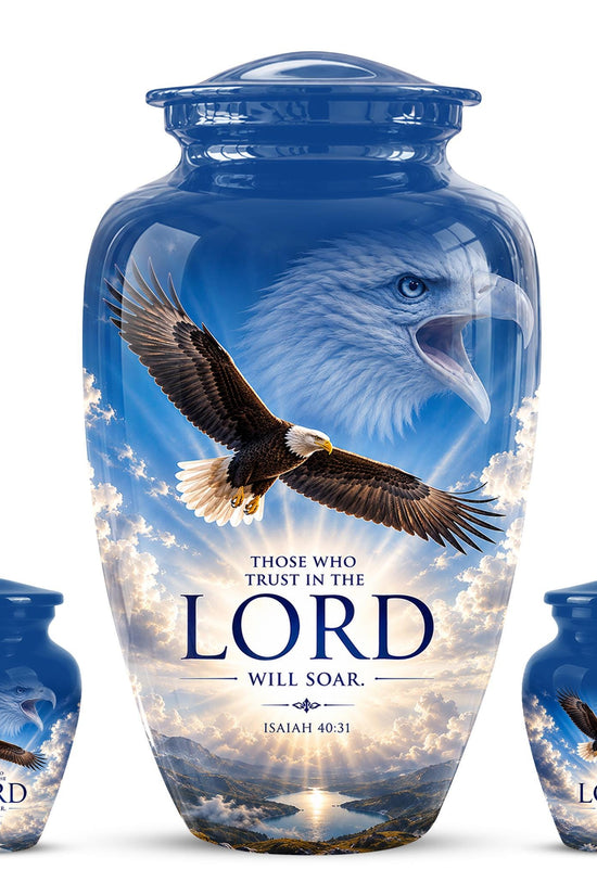Bald Eagle Cremation Urn for Ashes - Christian Memorial Urn