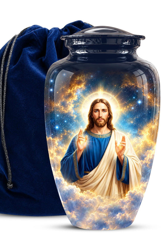 Personalized Jesus Cremation Urn - Christian Memorial Ashes (200 Cubic)