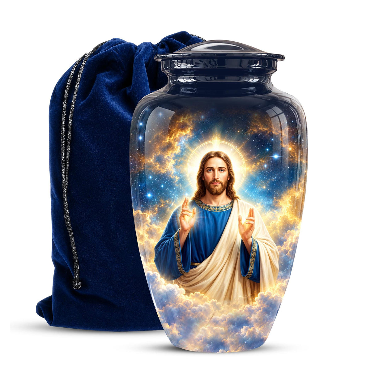 Personalized Jesus Cremation Urn - Christian Memorial Ashes (200 Cubic)