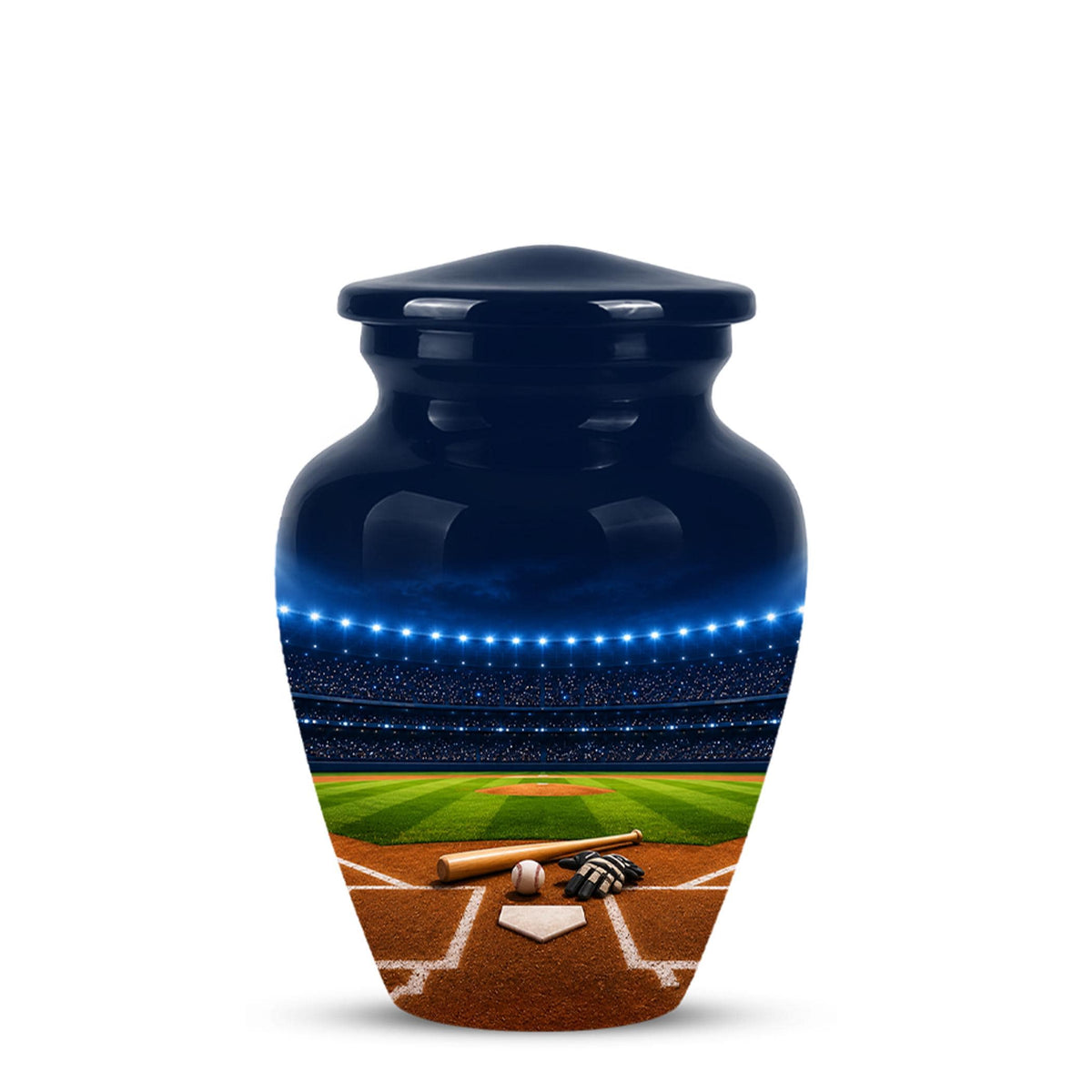 Personalized Baseball Stadium Cremation Urn for Ashes - Custom Memorial Funeral Urn