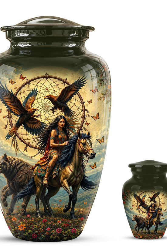 Personalized Urns for Human Ashes Adult - Native American Urn for Ashes