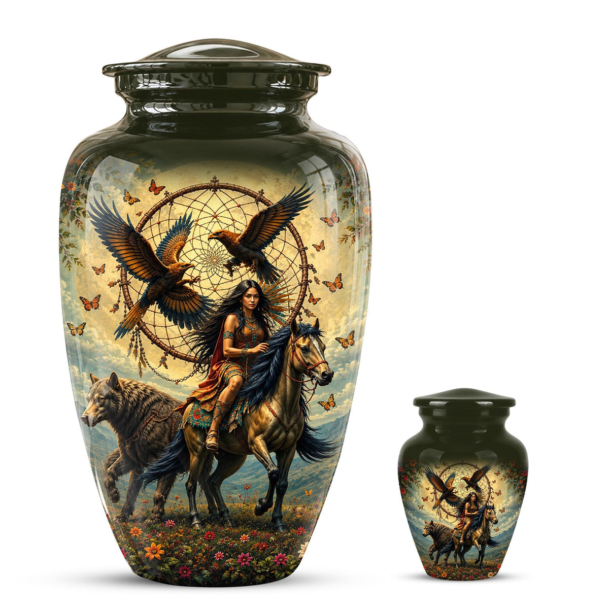 Personalized Urns for Human Ashes Adult - Native American Urn for Ashes