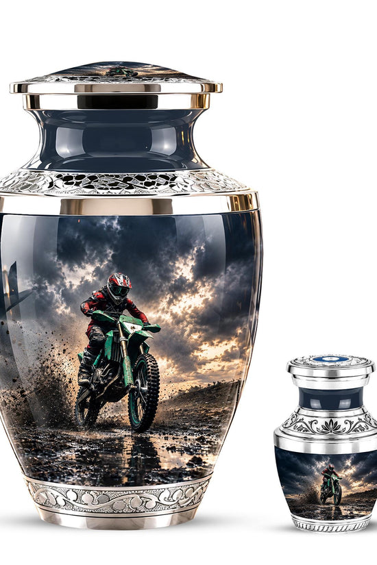 Motocross Dirt Bike Memorial Urn, Motorcycle Ashes Cremation Urn, Personalized Tribute