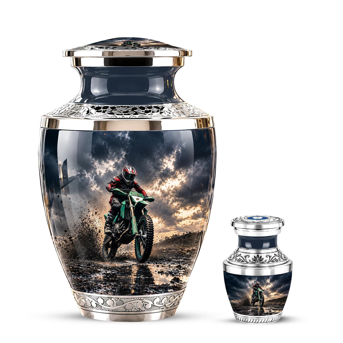 Motocross Dirt Bike Memorial Urn, Motorcycle Ashes Cremation Urn, Personalized Tribute
