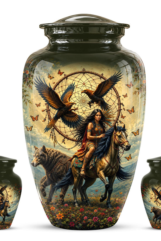Personalized Urns for Human Ashes Adult - Native American Urn for Ashes