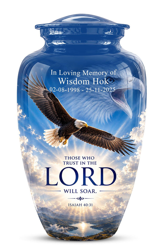 Bald Eagle Cremation Urn for Ashes - Christian Memorial Urn