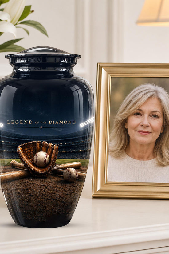 Baseball Glove Cremation Urn for Ashes - Legend of the Diamond Memorial Urn