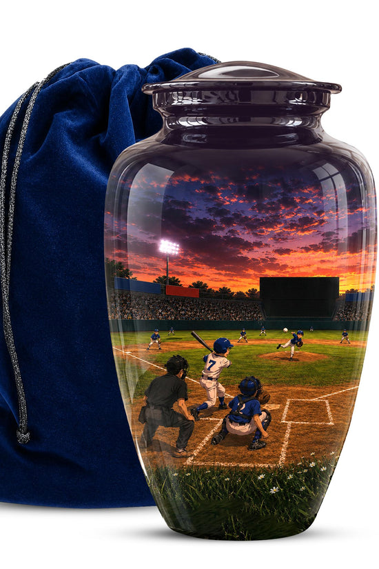 Baseball Cremation Urn for Ashes - Youth Baseball Team Memorial Urn