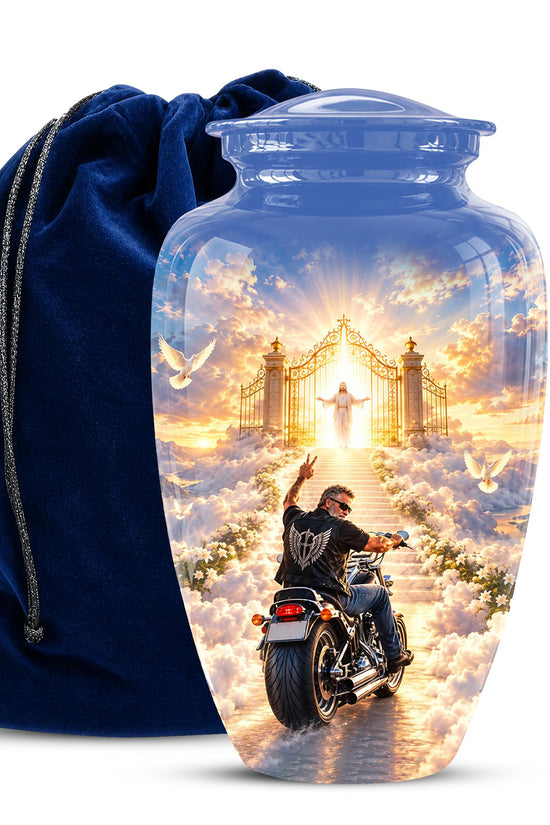 Personalized Motorcycle Memorial Urn, Biker Heaven Tribute, 200 Cubic  Inches
