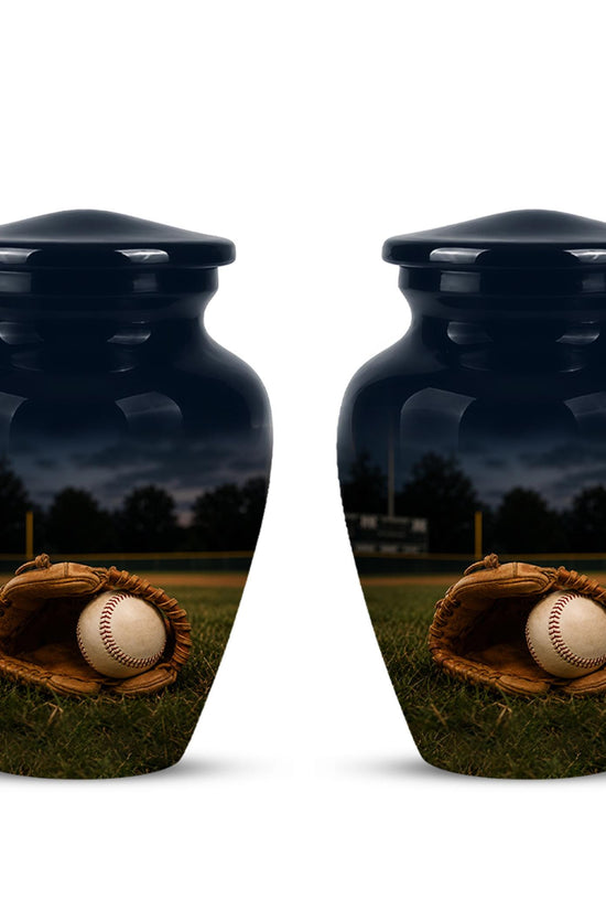 Baseball Cremation Urn for Ashes - Baseball Glove and Ball Memorial Urn