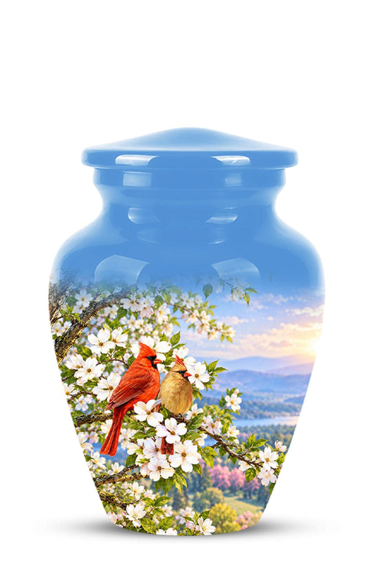 Personalized Cardinal Cremation Urn, Red Bird Memorial Keepsake (200 Cubic  Inch)