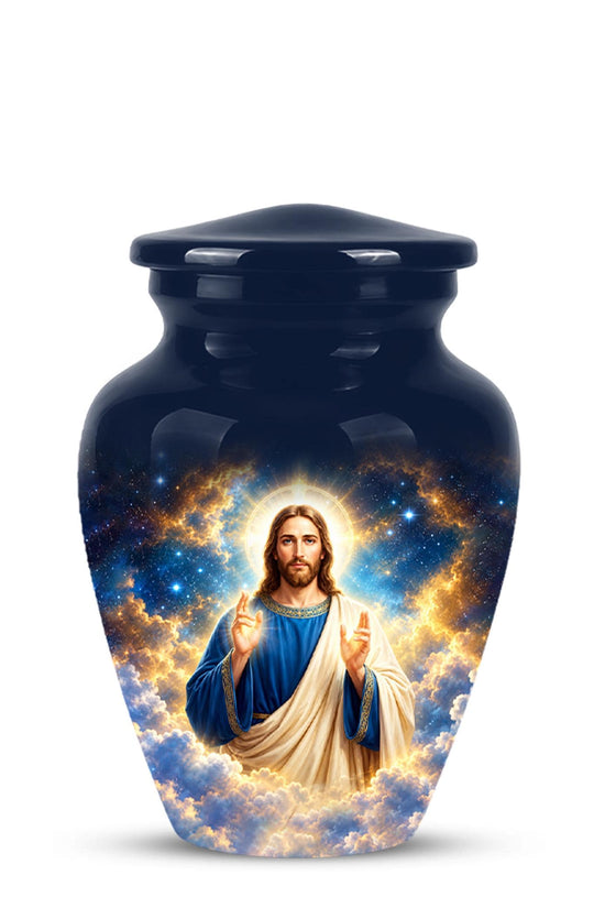 Personalized Jesus Cremation Urn - Christian Memorial Ashes (200 Cubic)