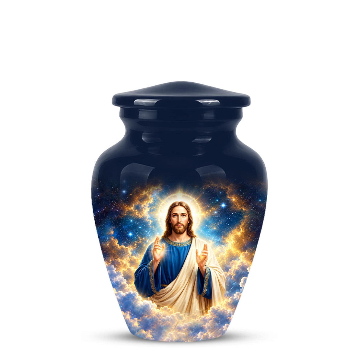 Personalized Jesus Cremation Urn - Christian Memorial Ashes (200 Cubic)