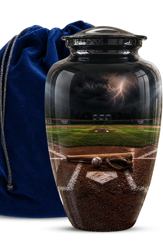 Personalized Baseball Cremation Urn - Adult Memorial Keepsake Urn