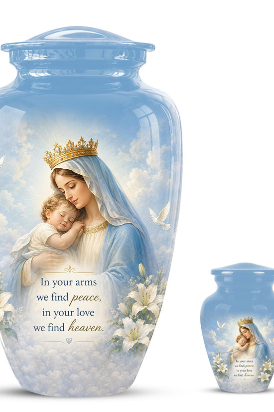 Angel Mom Cremation Urn - Blue Dove Memorial Ashes Container