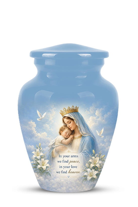 Angel Mom Cremation Urn - Blue Dove Memorial Ashes Container
