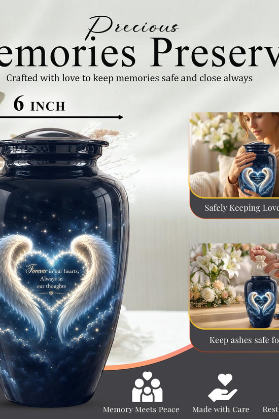 Angel Wings Memorial Urn - Personalized Keepsake for Ashes