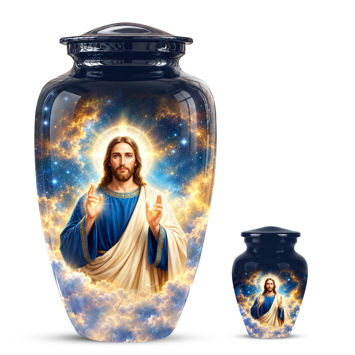 Personalized Jesus Cremation Urn - Christian Memorial Ashes (200 Cubic)