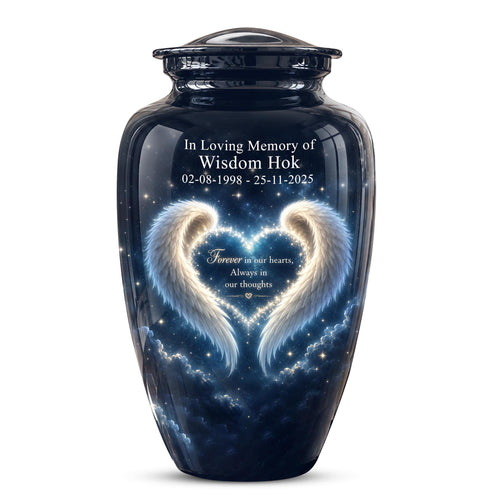 Angel Wings Memorial Urn - Personalized Keepsake for Ashes